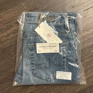 Never been worn AG Farrah jeans! Size 24. Super trendy and a great color!